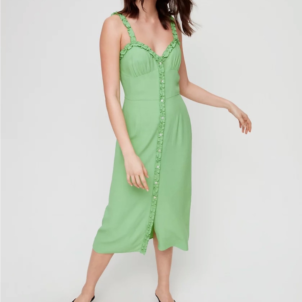 Aritzia Green Midi Dress